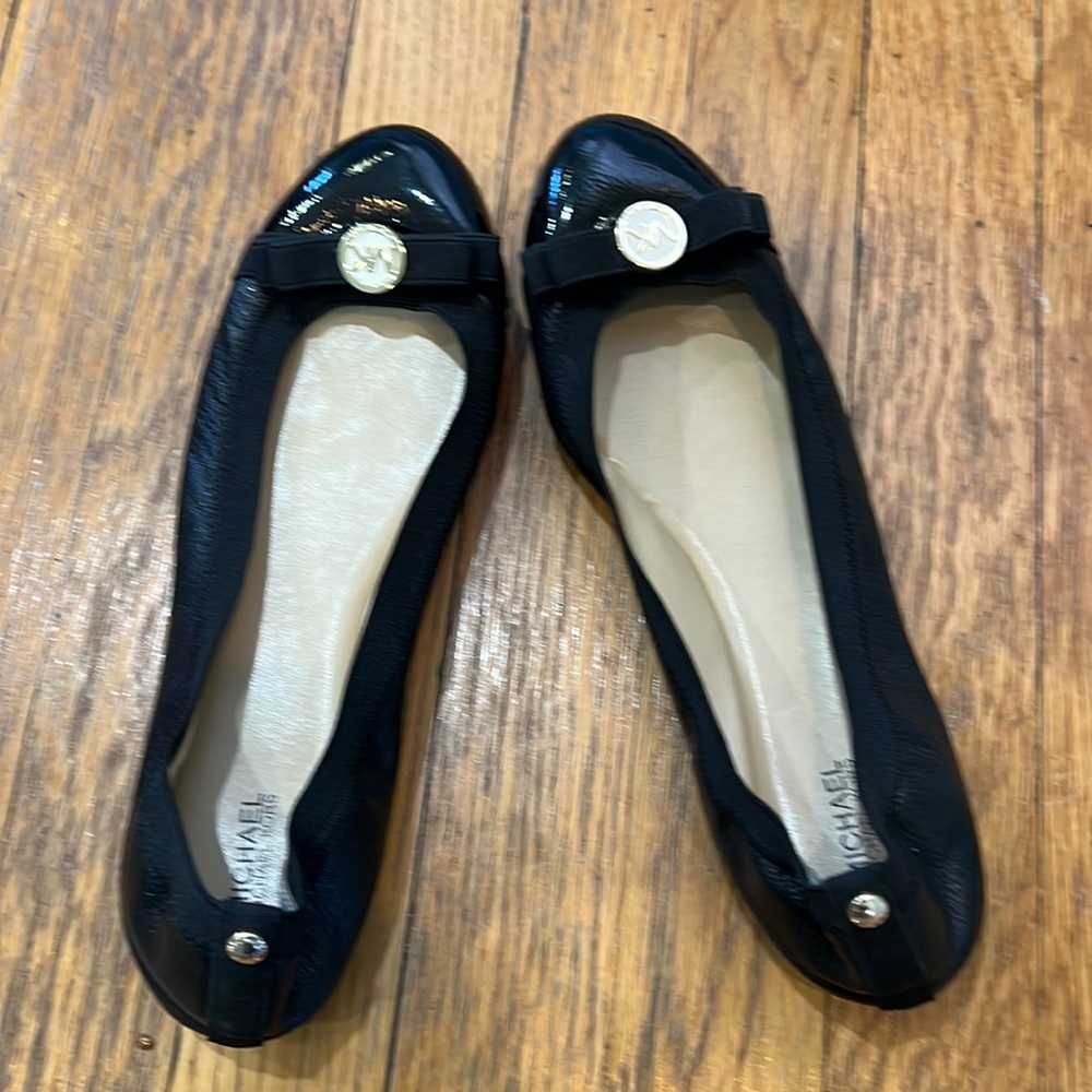 Michael Kors Dixie Bow Black Ballet Flats size 9.5